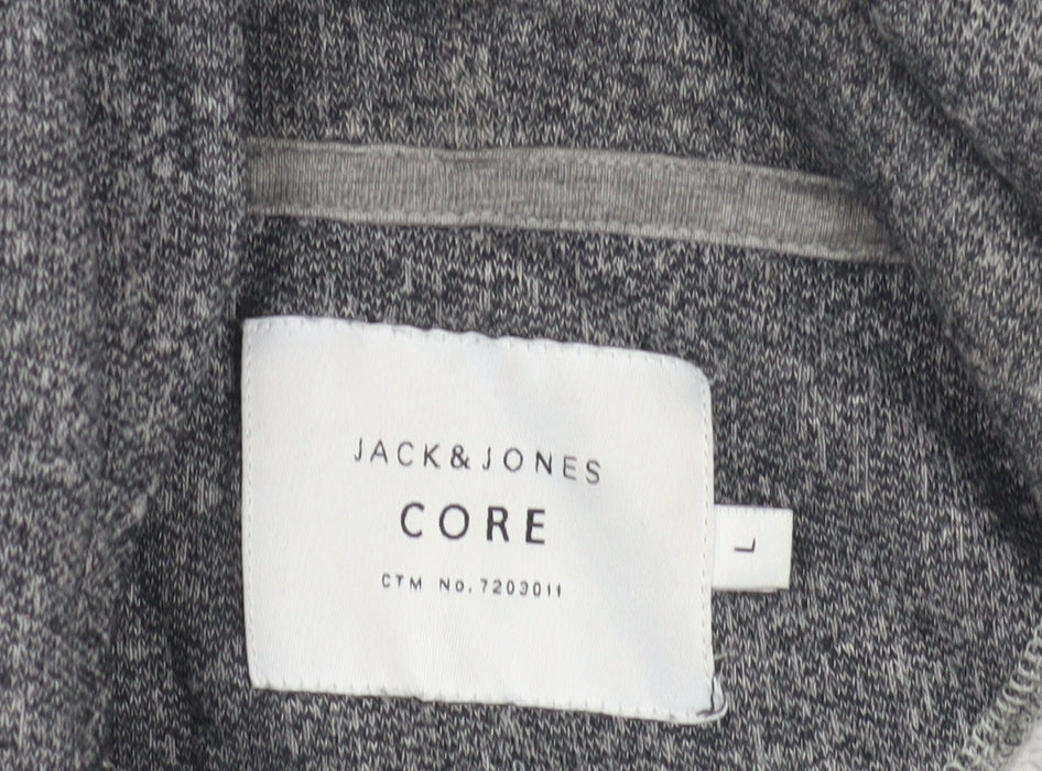 Jack & Jones Men's Grey Pullover Hoodie L