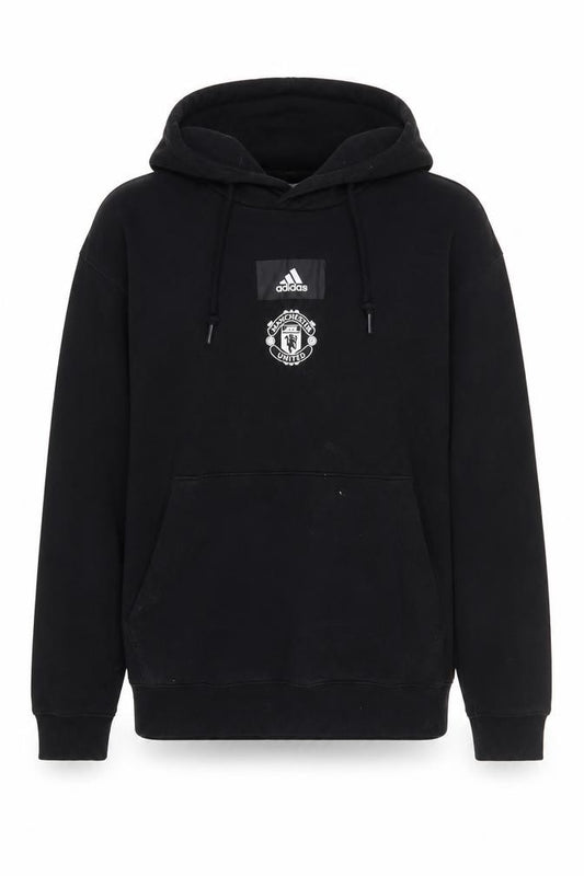 Mens UK L Regular adidas Black Pullover Hoodie