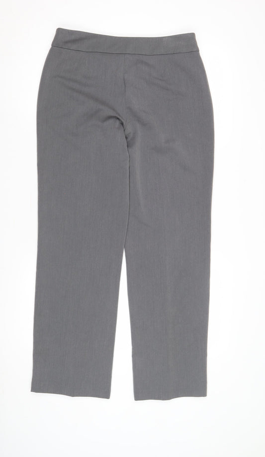 BHS Women's Grey Trousers Size 10 Straight Leg