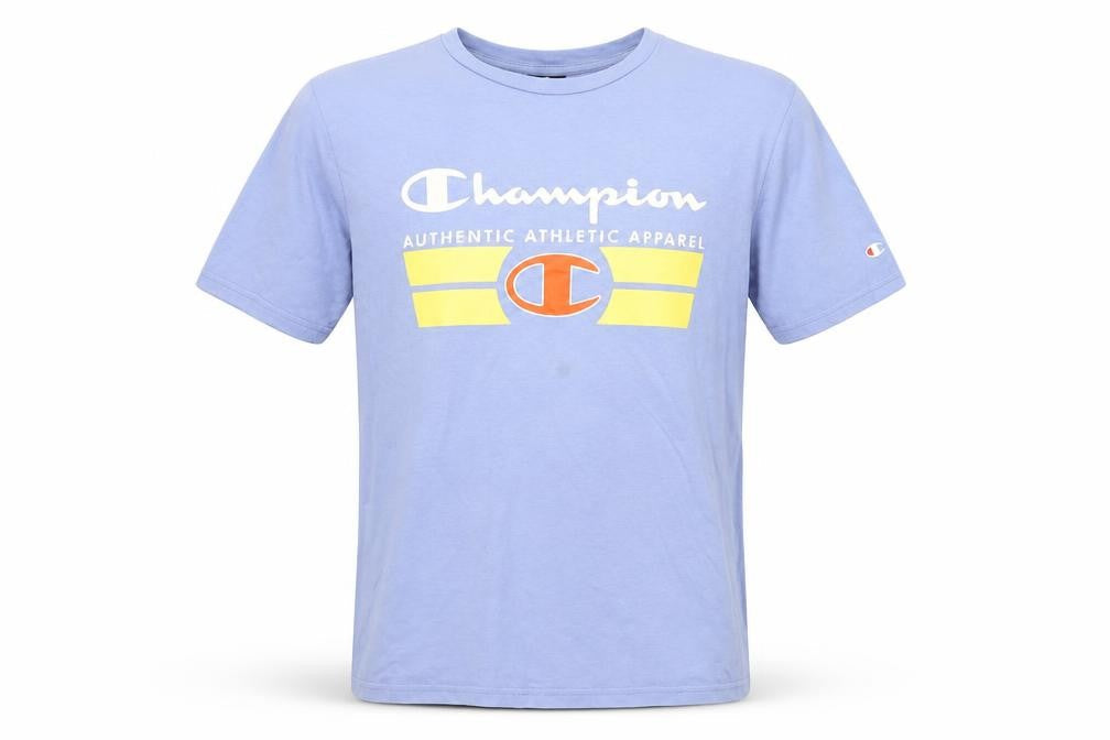 Mens UK Size M Champion Blue  Cotton Blend T-Shirt
