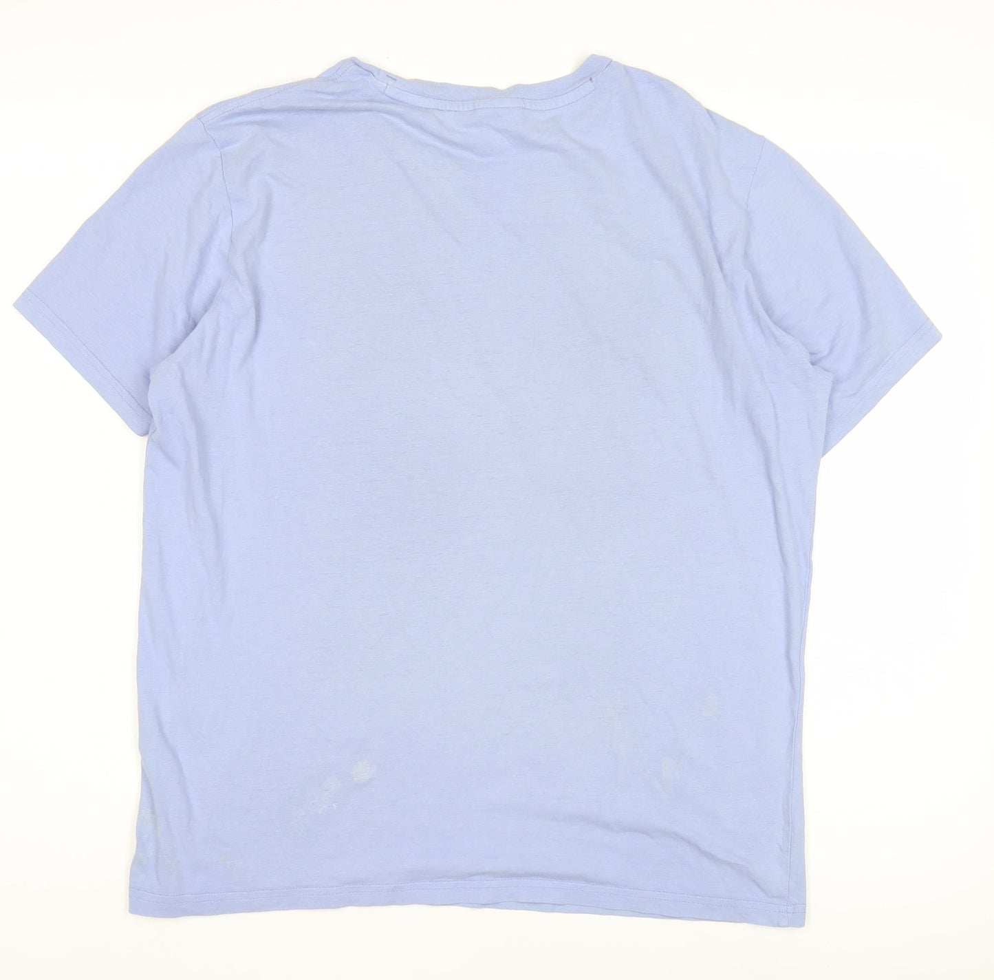 Champion Men's Blue M Graphic Print Logo T-Shirt