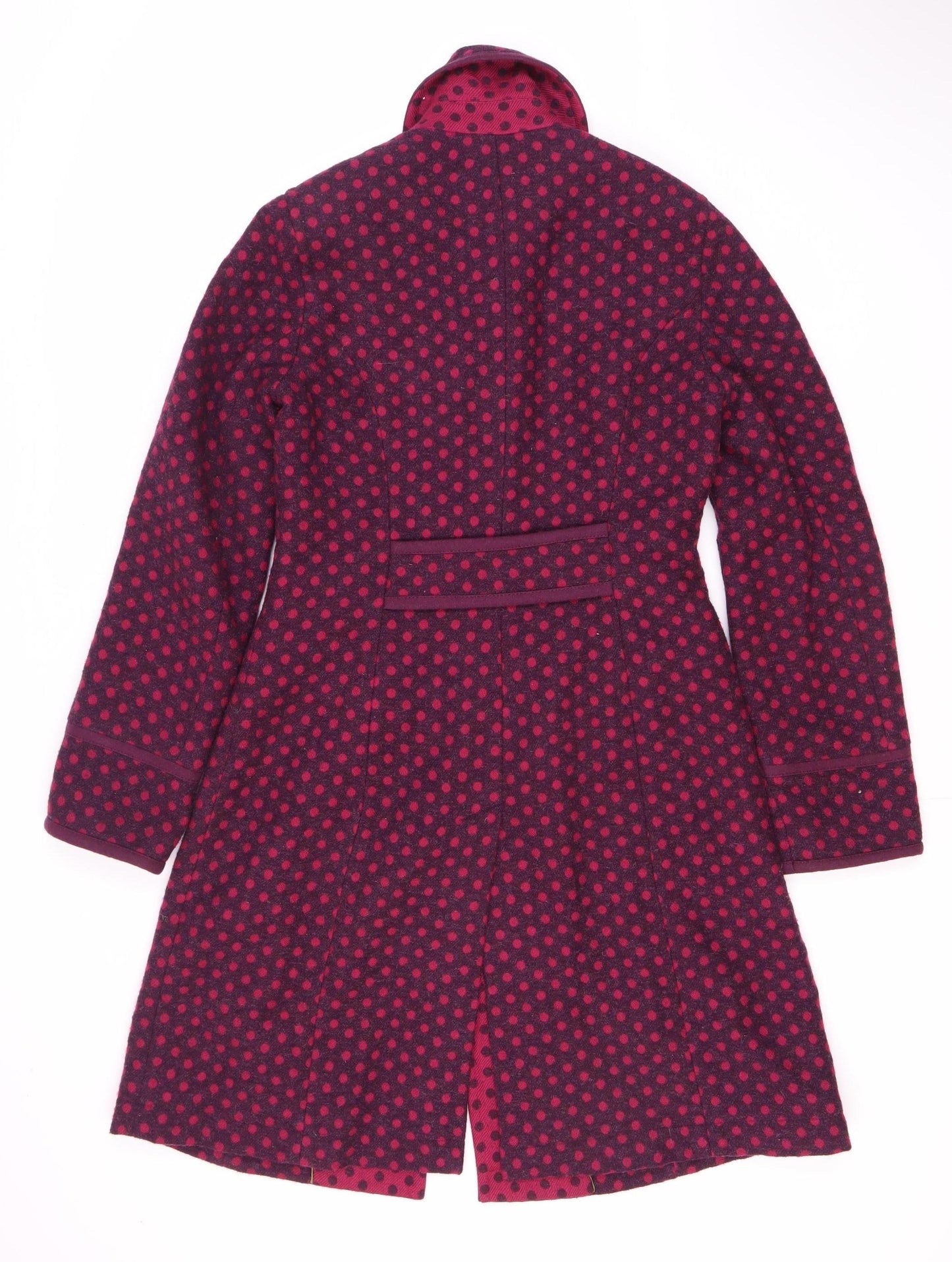 Boden Women's Red Polka Dot Trench Coat Size 12