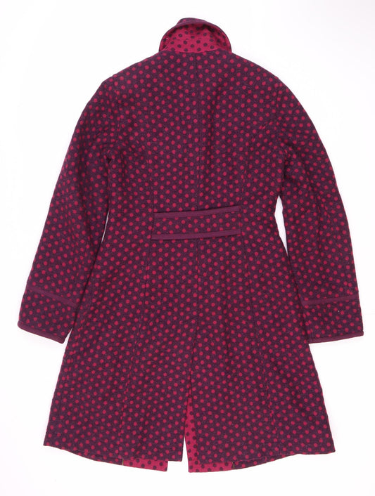 Boden Women's Red Polka Dot Trench Coat Size 12