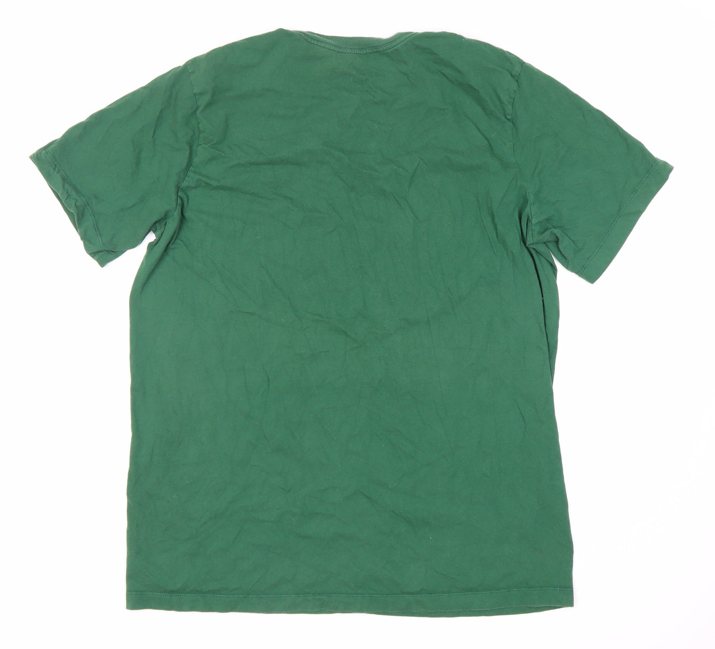 Nike Men's Green L Cotton Logo T-Shirt