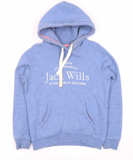 Jack Wills Women's Blue Pullover Hoodie Size 8