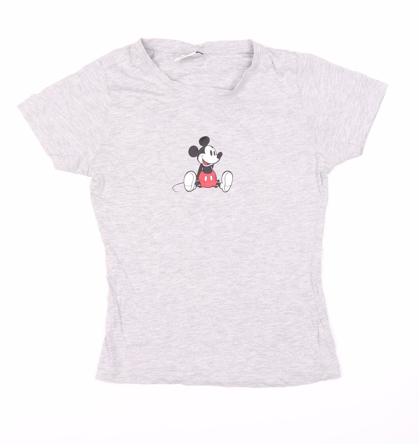Disney Women's Grey XS T-Shirt with Mickey Mouse Print