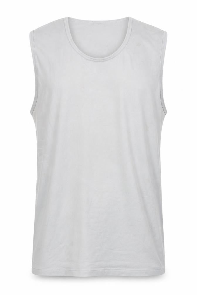 Front view of Puma Men's XL White Tank Top - Gym & Training Essential