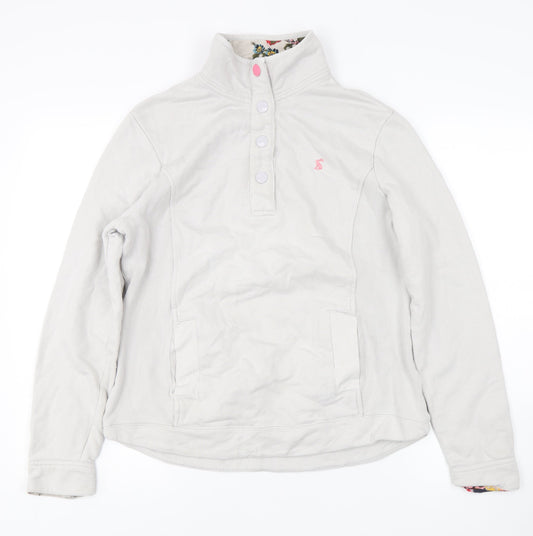 Joules Women's Beige Cotton Sweatshirt, Size 12