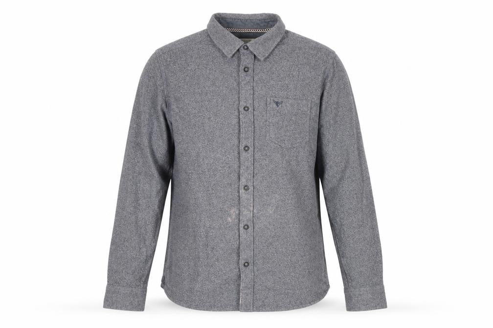 Morley Men's Grey Cotton Long Sleeve Shirt - Size L