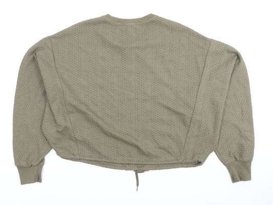 Bershka Women's Green XS Pullover Sweatshirt