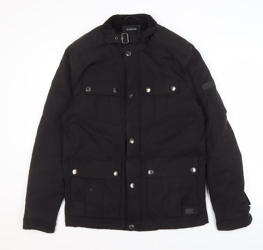 Firetrap Men's Black Biker Jacket, M, Autumn/Winter Casual