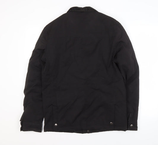 Firetrap Men's Black Biker Jacket, M, Autumn/Winter Casual