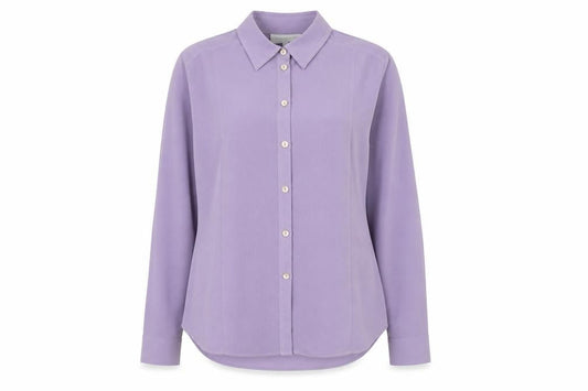 Womens UK Size 12 Autonomy Purple Polyester Button-Up