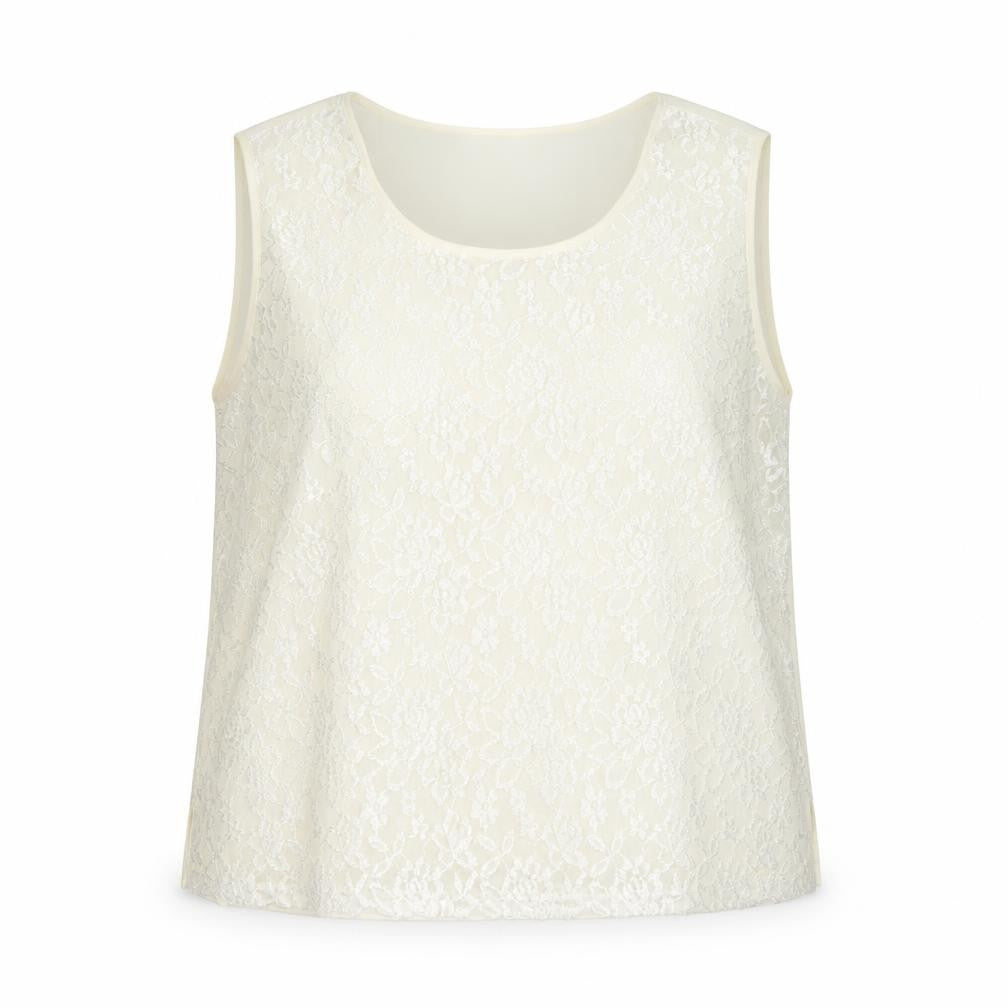 Kaleidoscope Women's Ivory Lace Tank Top