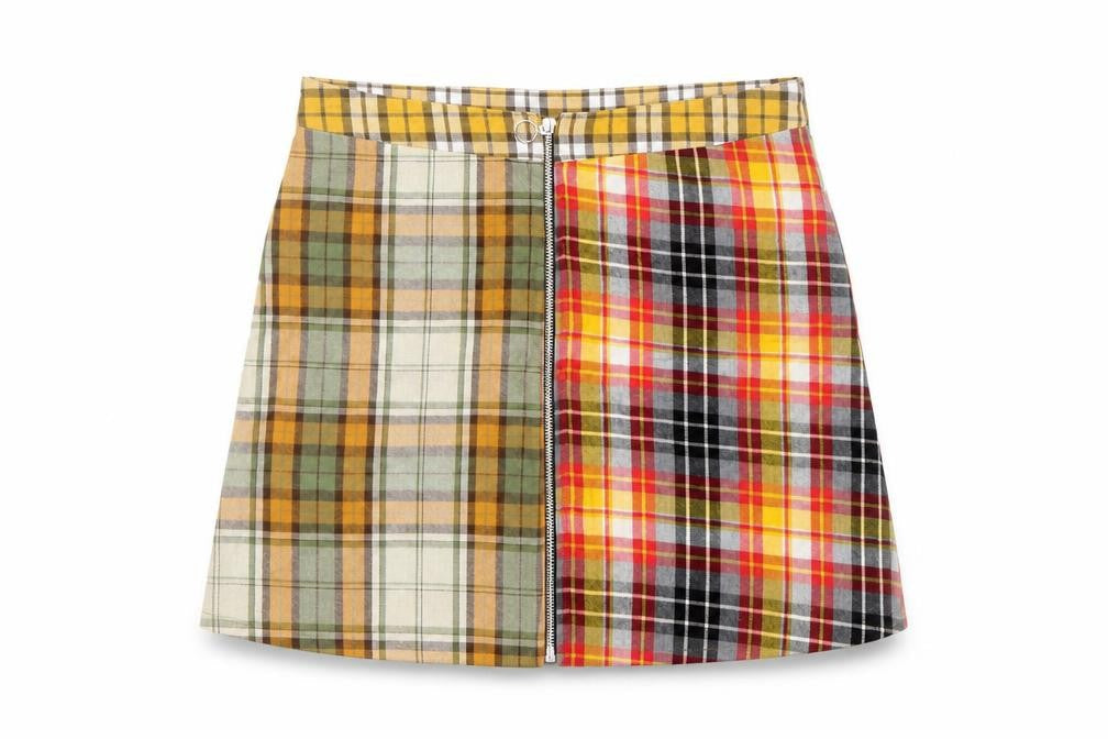 Vintage Women's Multicoloured Plaid Skirt L