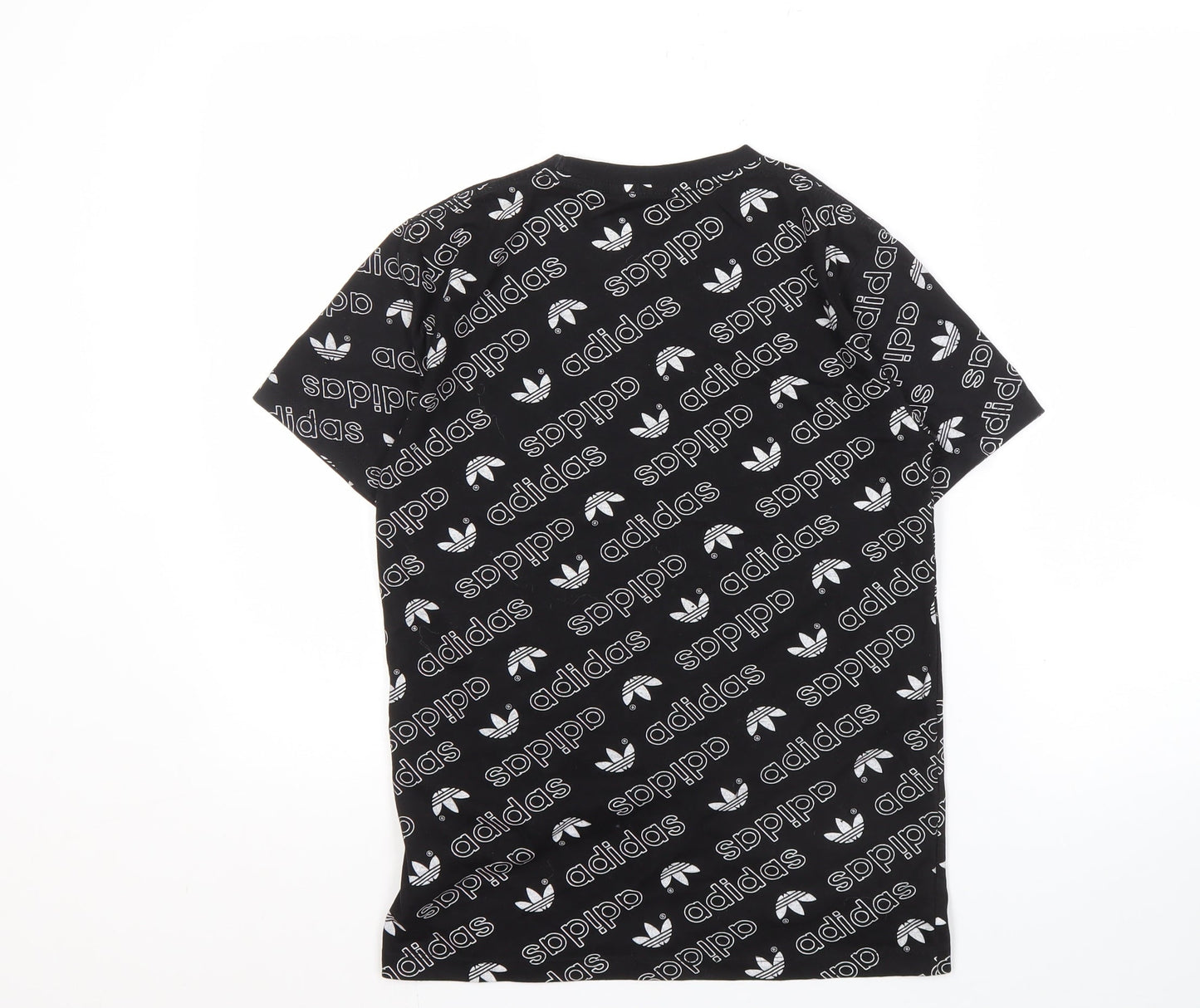 Adidas Boys Black Graphic Print T-Shirt S