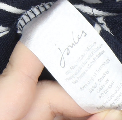 Joules Women's Black Striped Pullover Sweatshirt, Size 12