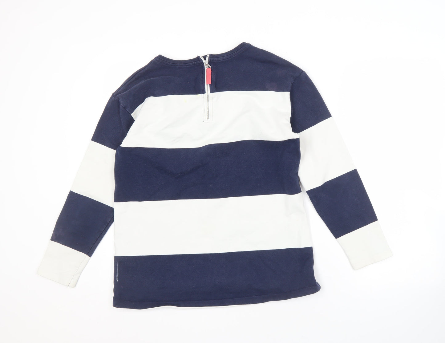 Joules Women's Blue White Striped Pullover Sweatshirt - Size 12