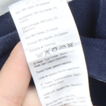 Joules Women's Blue White Striped Pullover Sweatshirt - Size 12