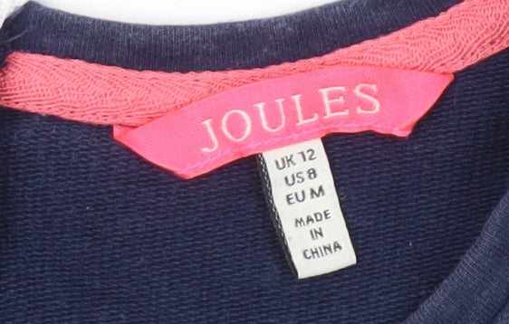 Joules Women's Blue White Striped Pullover Sweatshirt - Size 12