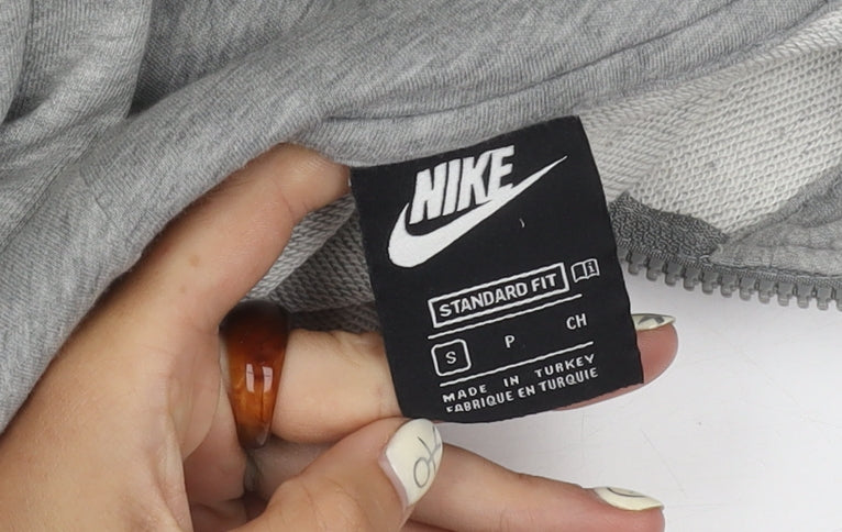 Nike Mens Grey Hooded Jacket S Size Relaxed Fit