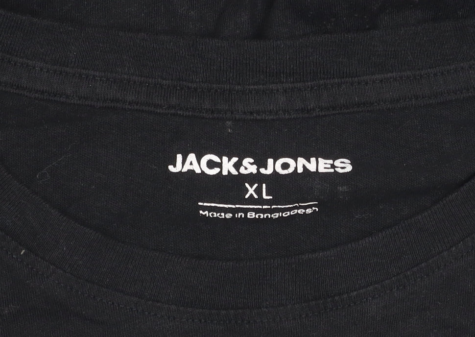 Jack & Jones Men's Black XL Logo T-Shirt