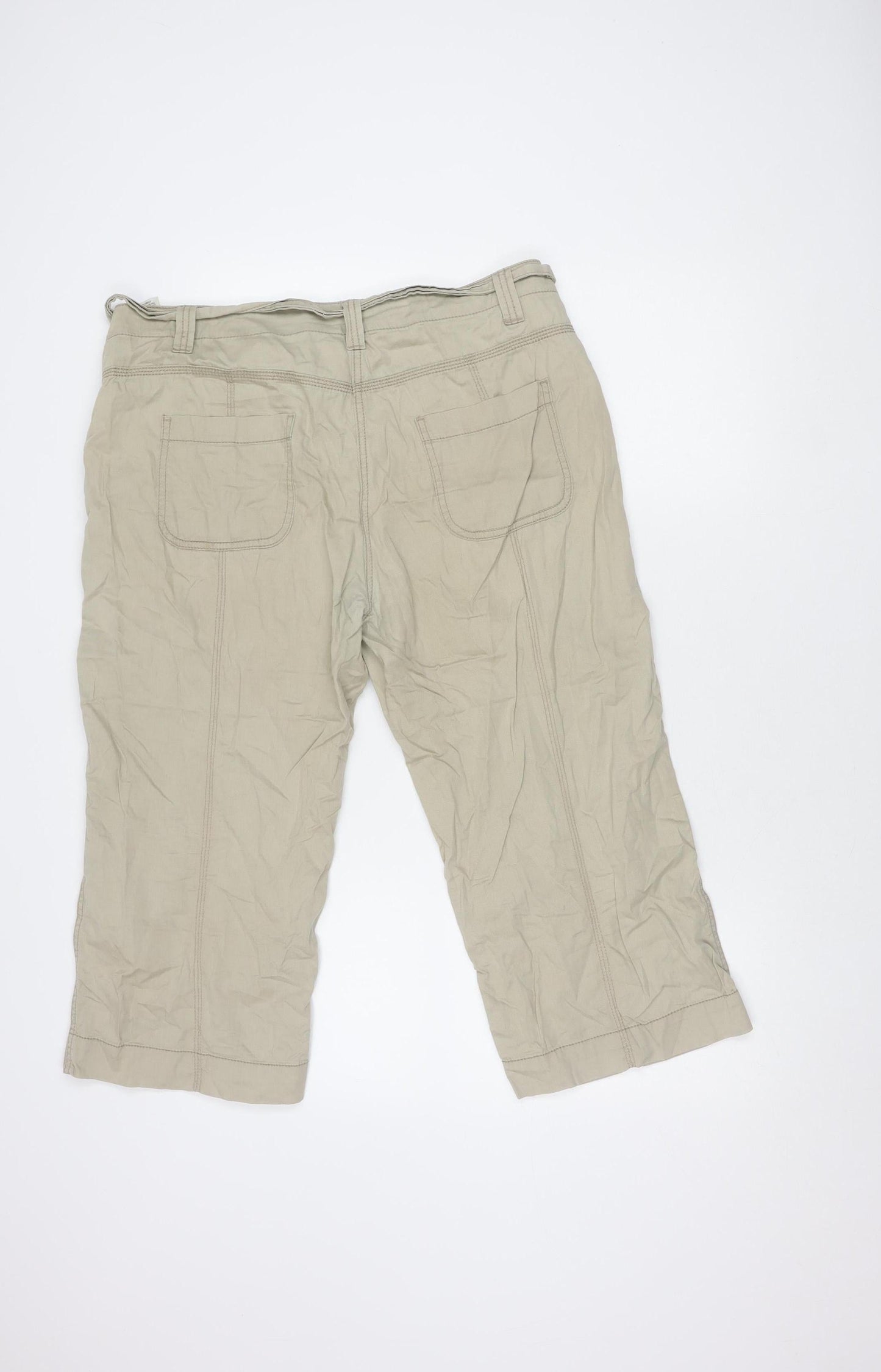Marks and Spencer Women Beige Size 14 Casual Trousers