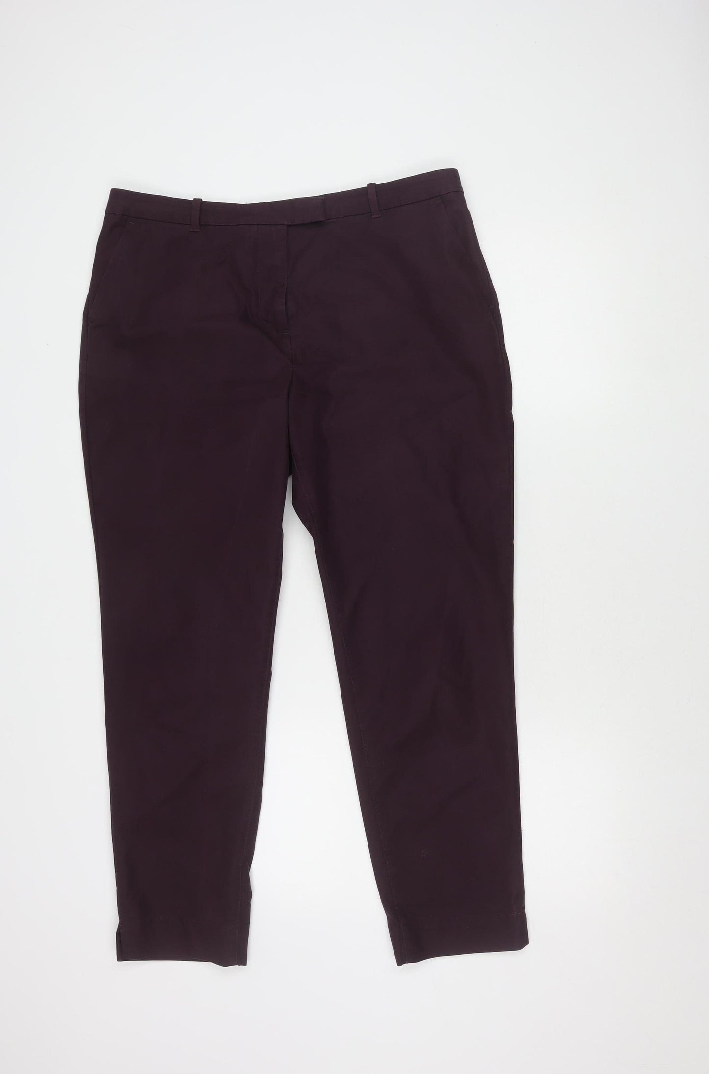 Marks and Spencer Women’s Purple Regular Trousers