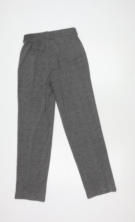 Marks and Spencer Women's Grey Check Trousers Size 10