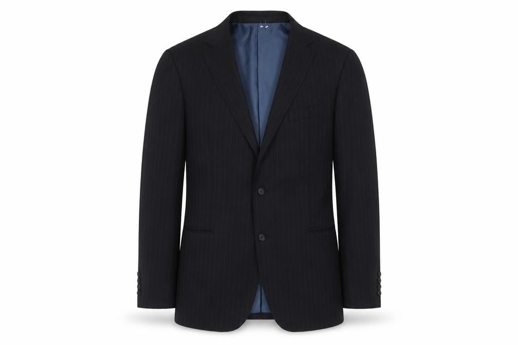 Marks and Spencer Men's Grey Striped Blazer, M