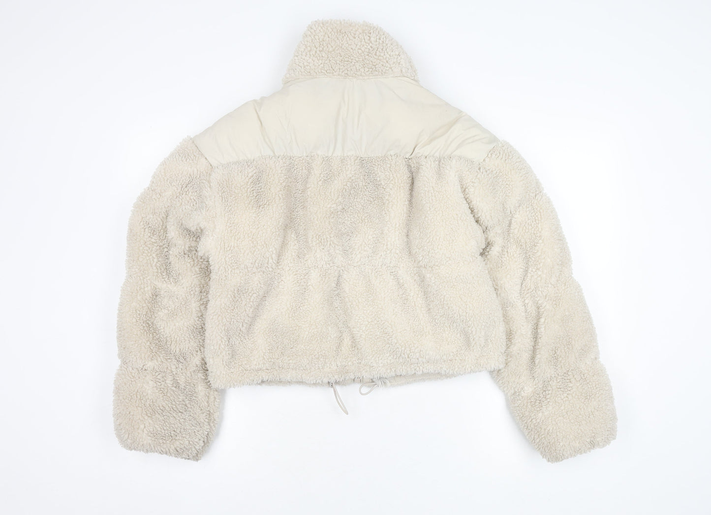 H&M Women's Beige 2XS Cropped Puffer Jacket