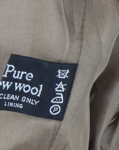 Dunn & Co Men's Beige Wool Pea Coat, Autumn/Winter