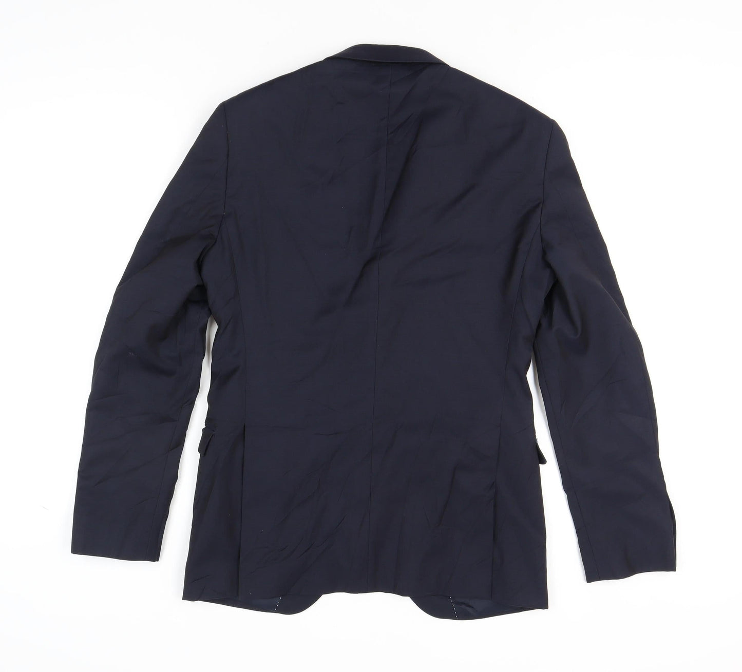 DKNY Men's Blue Blazer 38 Regular Fit Wool Jacket