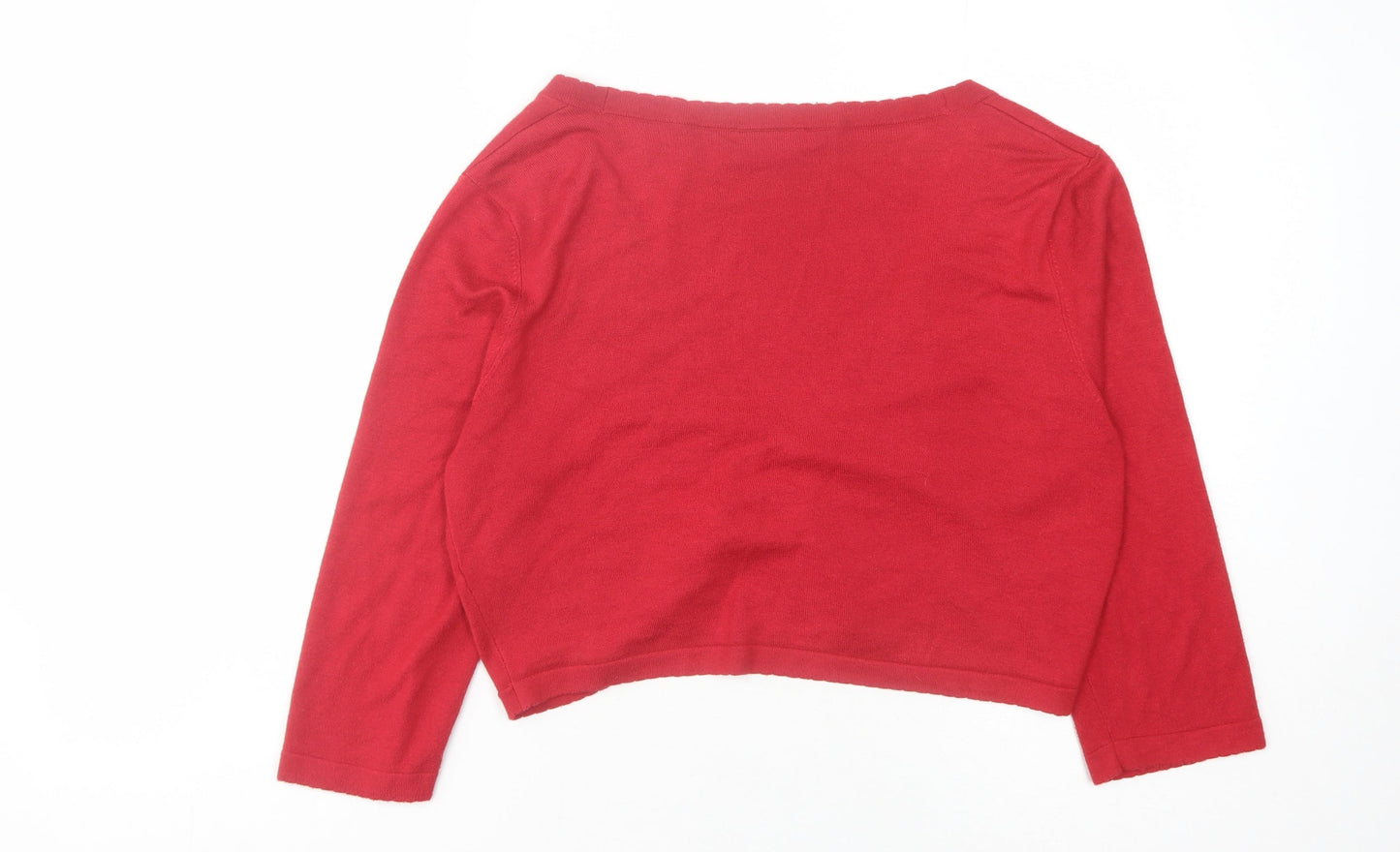 Wallis Women's Red Cardigan, M, V-Neck Long Sleeve