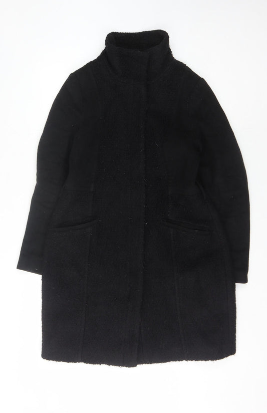 H&M Women's Black Long Overcoat Size 10