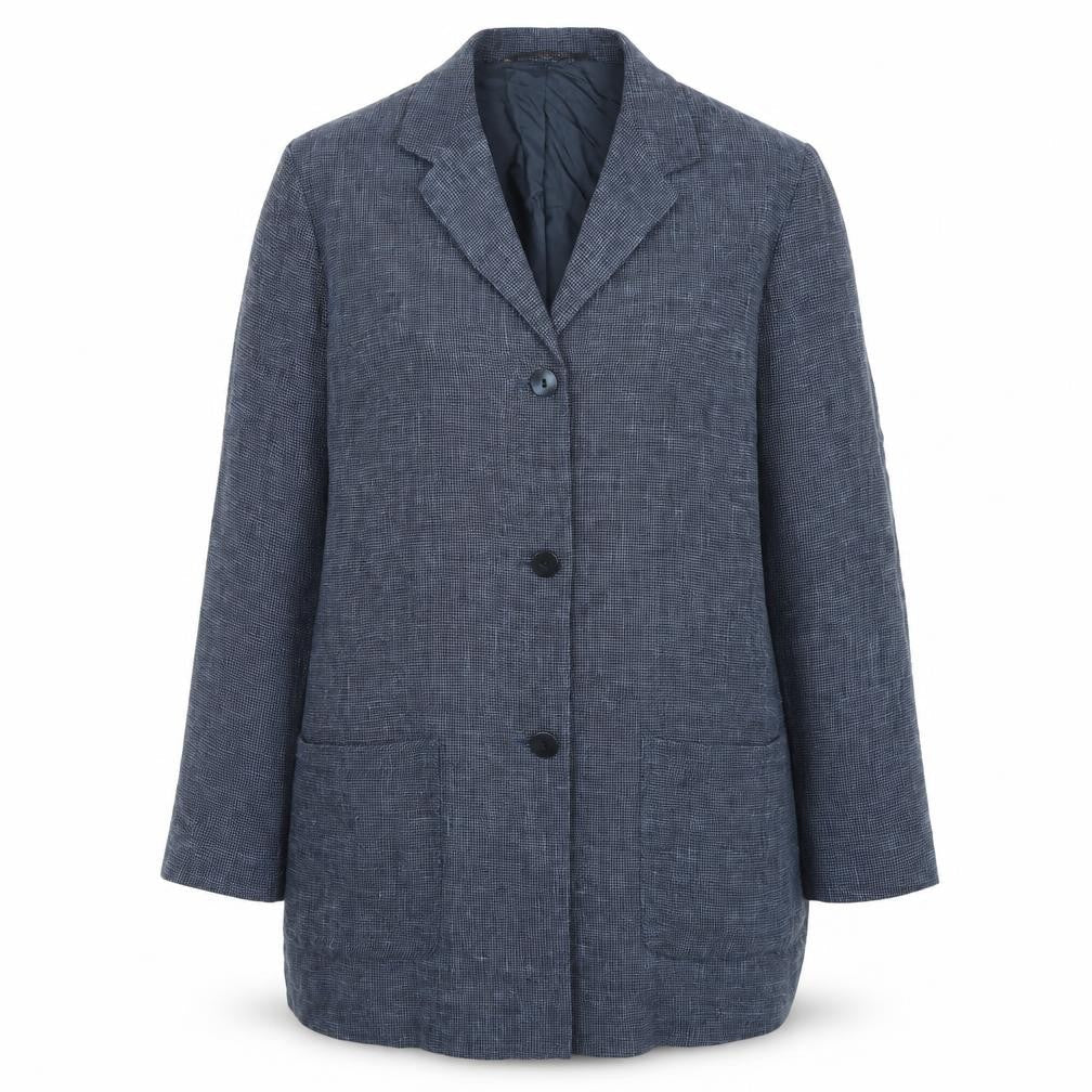 Marks and Spencer Women’s Blue Check Blazer Size 14