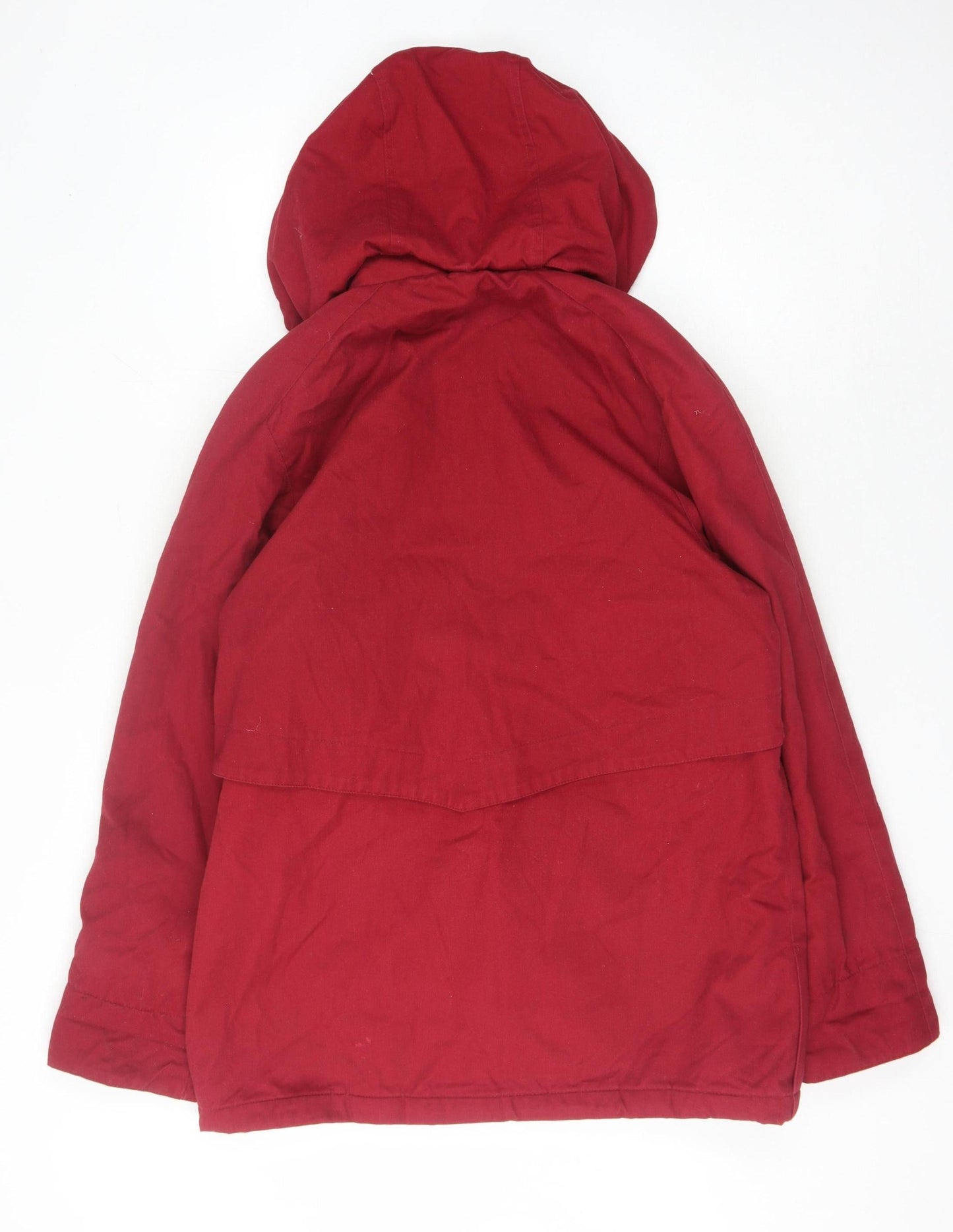 Telemac Women's Red M Parka Jacket, Hooded, Classic Style