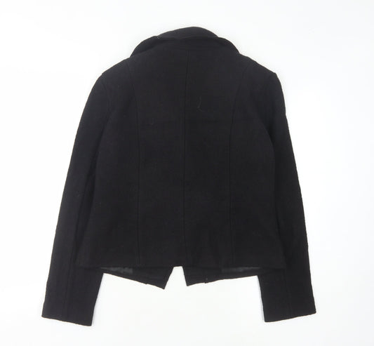CMD Women's Black Cropped Blazer Size 12 Two-Button
