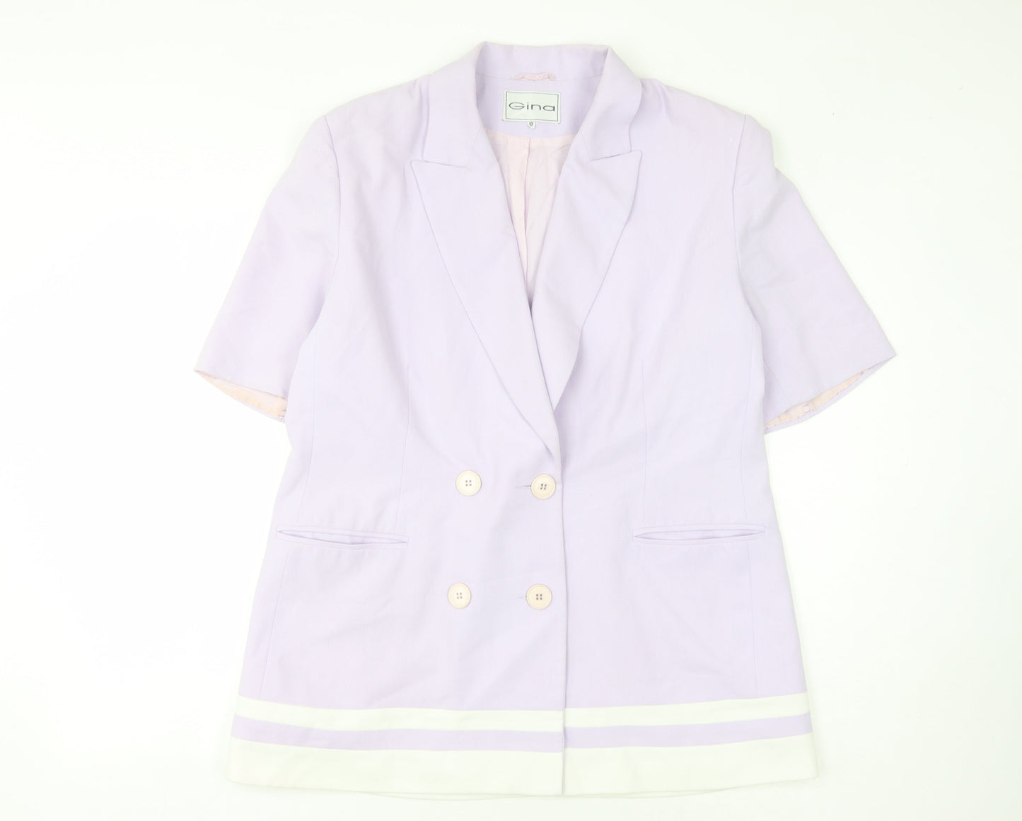 Gina Women's Purple Blazer S, Mid-Length Double-Breasted