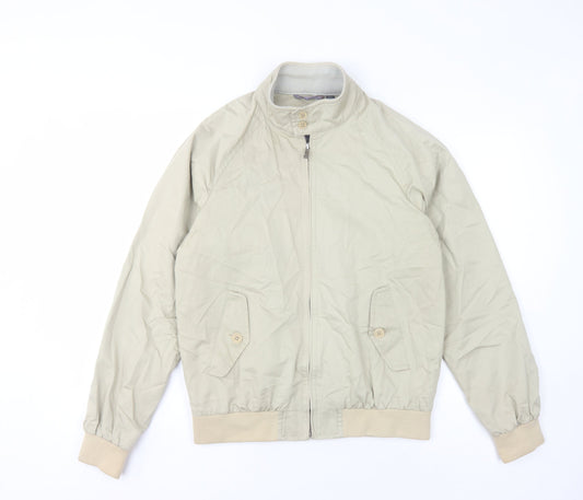 Ted Baker Men's Beige Cotton Bomber Jacket, M, Casual Style