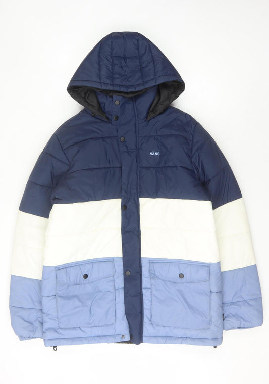 Vans Men's Multicoloured Puffer Jacket M Hooded