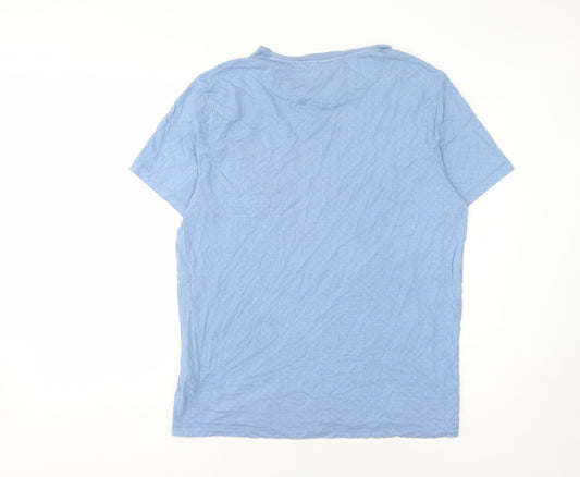 Hugo Boss Men's Blue XL Cotton Pocket T-Shirt