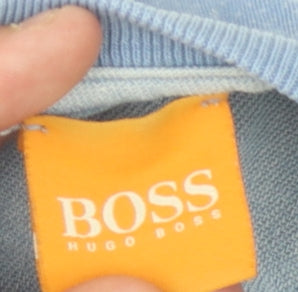 Hugo Boss Men's Blue XL Cotton Pocket T-Shirt
