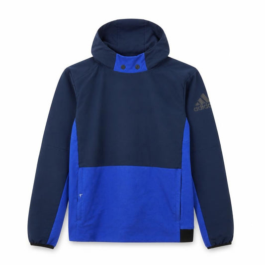 Mens UK S Regular adidas Blue Pullover Hoodie