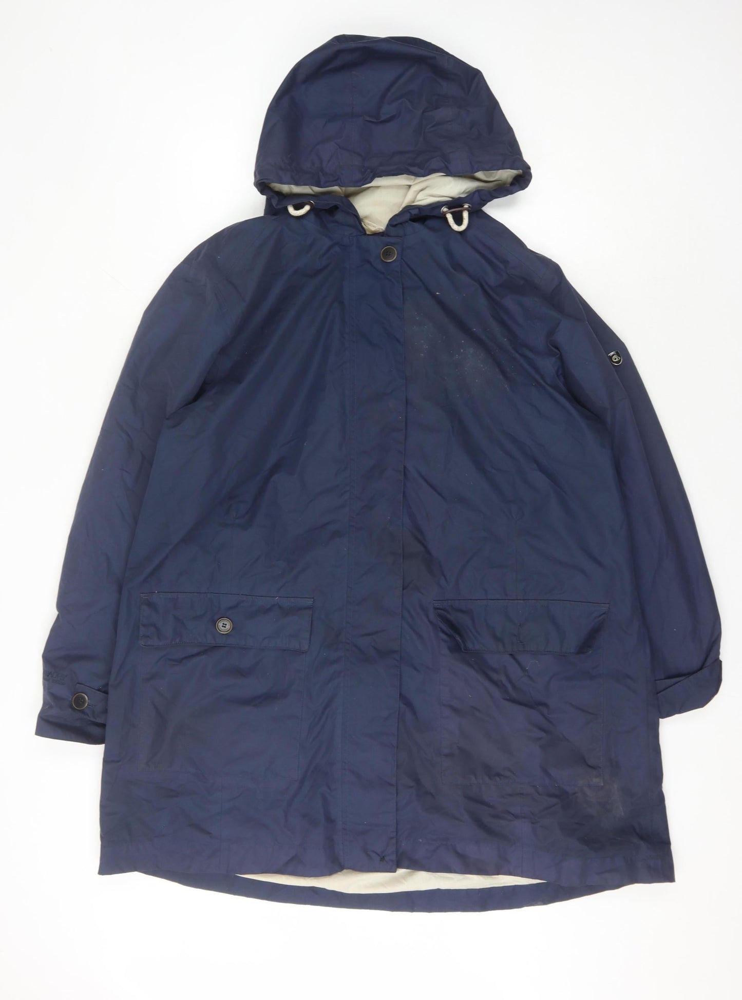 Craghoppers Women's Blue Long Rain Coat Size 18