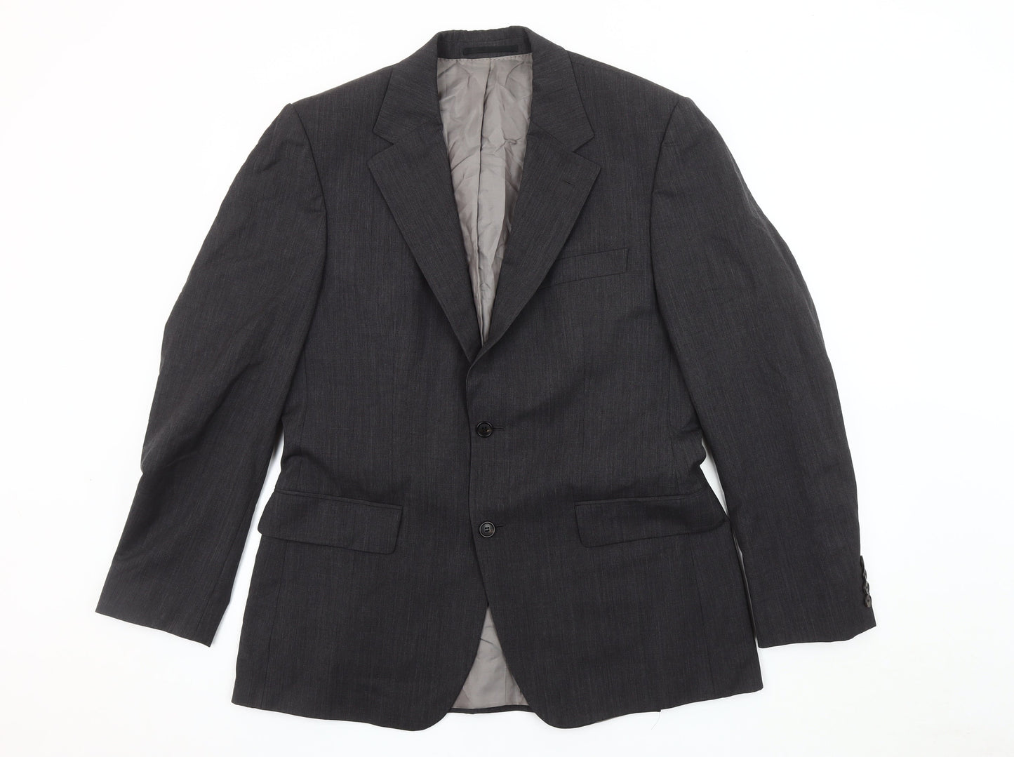 Hugo Boss Grey Wool Blazer Jacket Men's Size 46