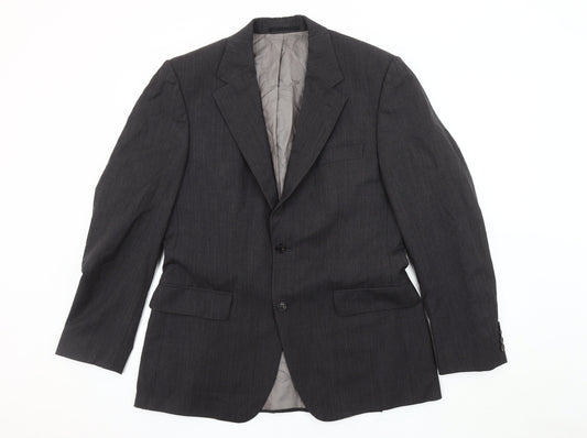 Hugo Boss Grey Wool Blazer Jacket Men's Size 46