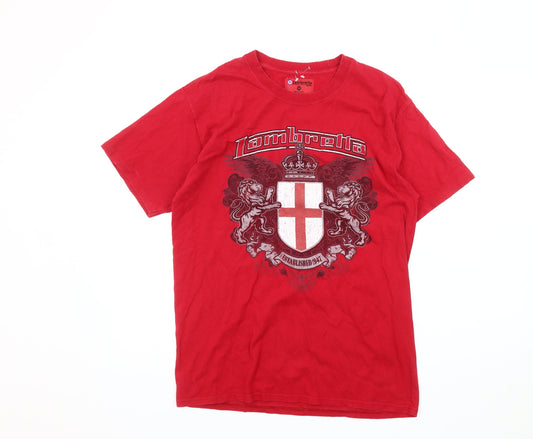 Lambretta Men's Red Graphic Print T-Shirt M