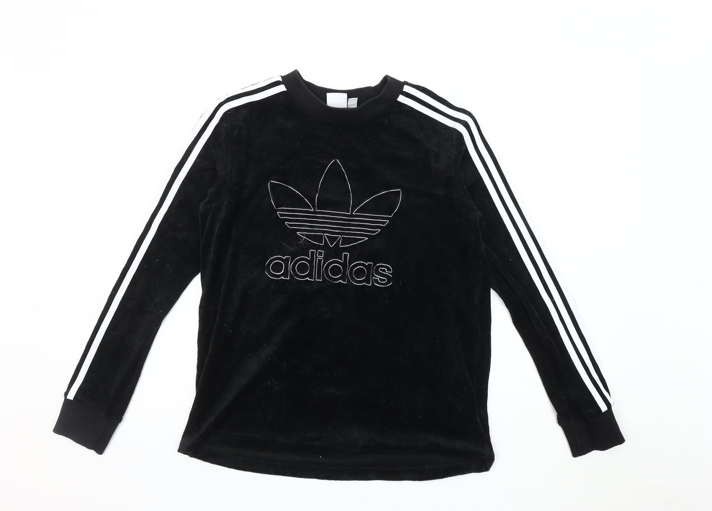 Adidas Unisex Black Velour Jersey T-Shirt L