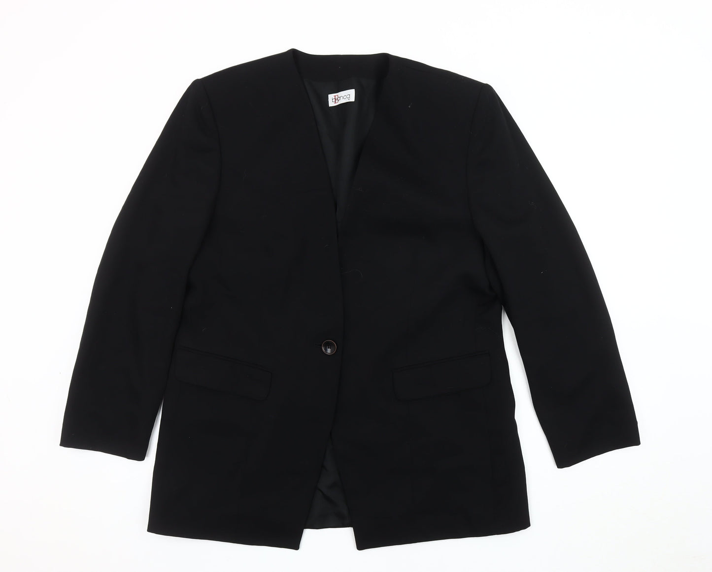 Bianca Women's Black Blazer Size 14 One-Button